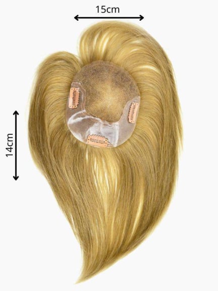 Clipsen Sie Magic Top Lace Echthaar – Volumizer 15x14cm aus Naturhaar, transparent und unsichtbar