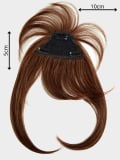 Pony 166 Long Echthaar: Pony aus Echthaar mit Clips, Basis 10×5 cm, Länge 15 bis 30 cm, dezentes und natürliches Finish.