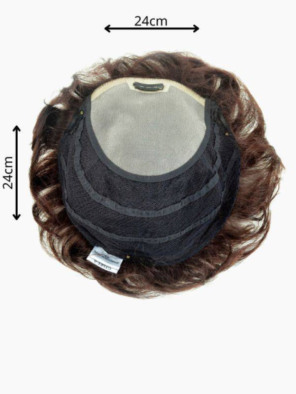 Gewelltes Haarteil Lucky Large 24×24 cm zum Anclipsen — 4 Clips, Haarlänge 8–10 cm