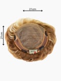 Volumateur High End Top Filler Curly gewellt aus Kunstfaser, 21x21 cm, mit Clips für natürliches und leichtes Volumen.