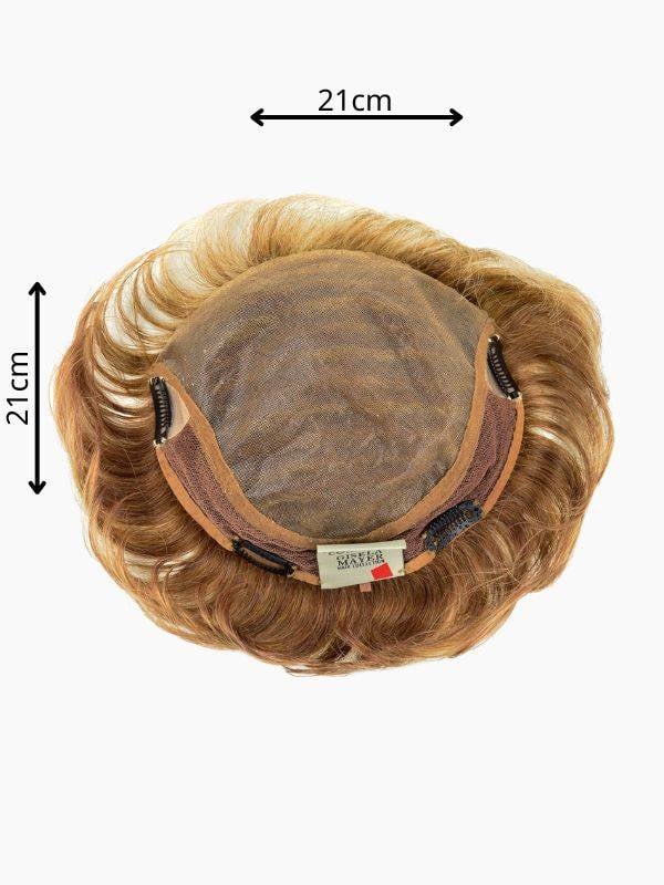 Volumateur High End Top Filler Curly gewellt aus Kunstfaser, 21x21 cm, mit Clips für natürliches und leichtes Volumen.