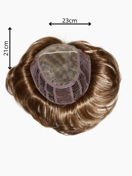 New Top Filler Perfection Mono Lace — Haarteil 21x23 cm, Haarlänge 14 cm, Monofilament und Clips