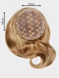 Volumateur Solution C Echthaar aus natürlichem Remy-Haar 43 cm, Monofilament-Basis 19x18 cm mit 3 Clips für einen natürlichen Ef