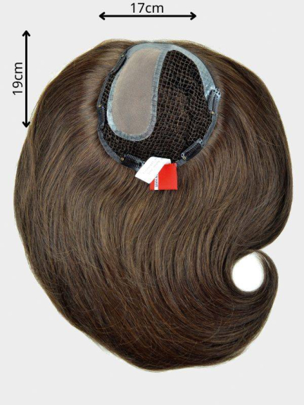 Luxery Top Filler Lace — Haarteil 18x19 cm, Monofilament, 4 Clips, 100% Remy Hair