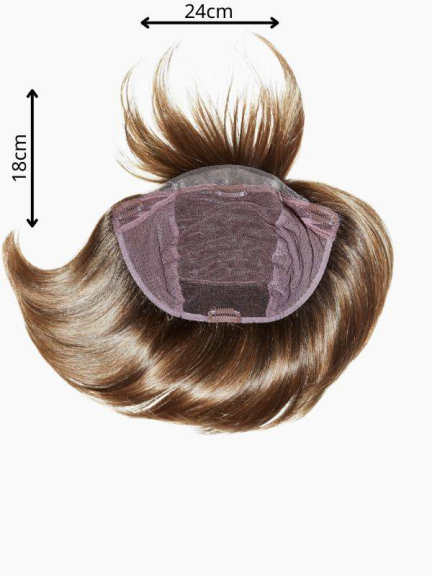 Befestigen Sie Top Comfort Page: mittellanges quadratisches Haarteil mit Pony, clipsen Sie es für natürliches Volumen