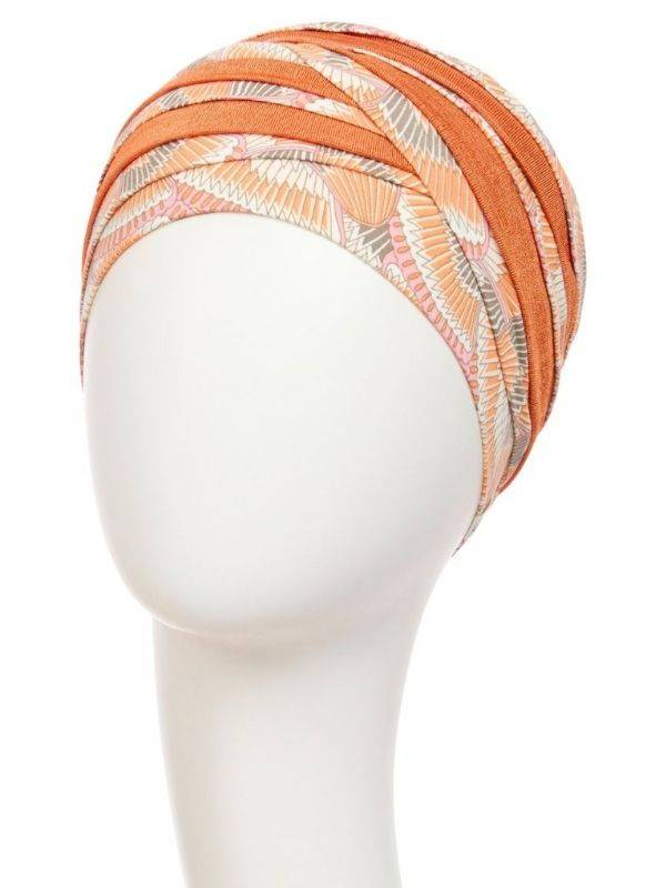 Turban Hindi Bambou Christine Headwear aus Bambus-Viskose Caretech®, elegante und komfortable Mütze für Alopezie oder Chemothera