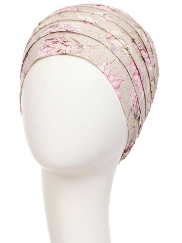 Turban-Mütze Zen Lin Christine Headwear aus Naturleinen, leicht und atmungsaktiv, ideal bei Alopezie oder medizinischen Behandlu