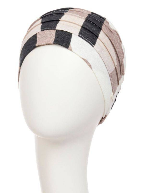Turban-Mütze Zen Lin Christine Headwear aus Naturleinen, leicht und atmungsaktiv, ideal bei Alopezie oder medizinischen Behandlu