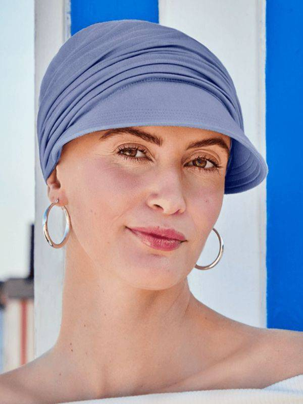 Casquette Solana Christine Headwear aus Bambus Caretech®, breiter Schirm, UV-Schutz UPF50+, Komfort für empfindliche Kopfhaut.