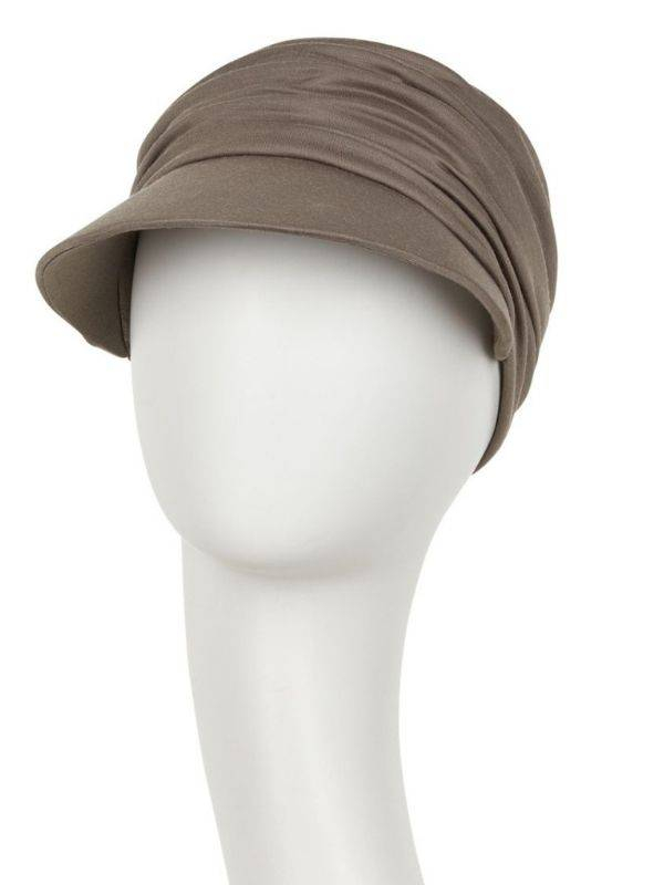 Chemo-Mütze Drapée Soft Line Sun Christine Headwear: Volumendrape, Schirm, UPF50+ und 37.5®-Technologie für die Kopfhaut. 