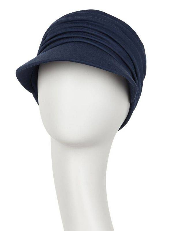 Chemo-Mütze Drapée Soft Line Sun Christine Headwear: Volumendrape, Schirm, UPF50+ und 37.5®-Technologie für die Kopfhaut. 
