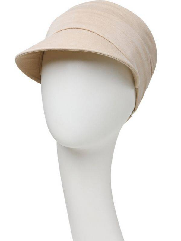 Chemo-Mütze Drapée Soft Line Sun Christine Headwear: Volumendrape, Schirm, UPF50+ und 37.5®-Technologie für die Kopfhaut. 