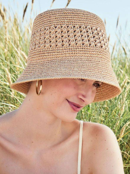 Sonnenhut Saint Raphaël aus Bast, Baumwollfutter — elegant und schützend