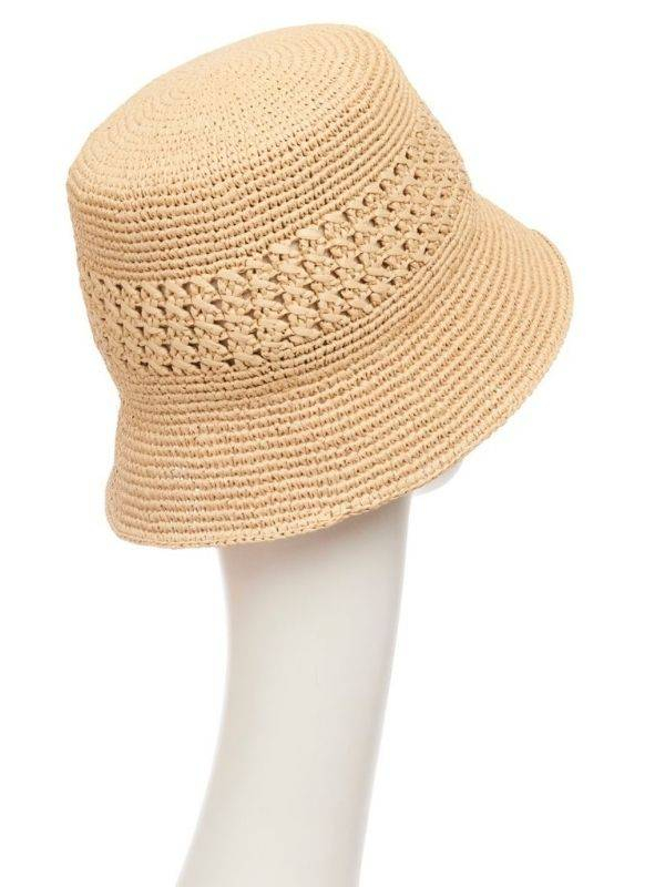 Sonnenhut UPF 15 Christine Headwear aus Raphia, weiche Baumwollfütterung, breiter Schutzrand