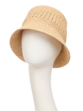 Sonnenhut UPF 15 Christine Headwear aus Raphia, weiche Baumwollfütterung, breiter Schutzrand