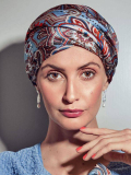 Boho Haute Couture Christine Headwear Mütze mit Seidenstirnband zum Knoten, ultra weich und elegant