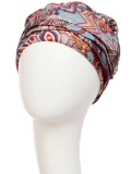 Boho Haute Couture Christine Headwear Mütze mit Seidenstirnband zum Knoten, ultra weich und elegant