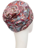 Boho Haute Couture Christine Headwear Mütze mit Seidenstirnband zum Knoten, ultra weich und elegant