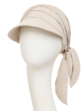 Mütze Briana Cap aus Bambus UPF 50+ Christine Headwear, breite Krempe und Knotenbänder für empfindliche Kopfhaut