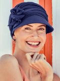 Mütze Briana Cap aus Bambus UPF 50+ Christine Headwear, breite Krempe und Knotenbänder für empfindliche Kopfhaut