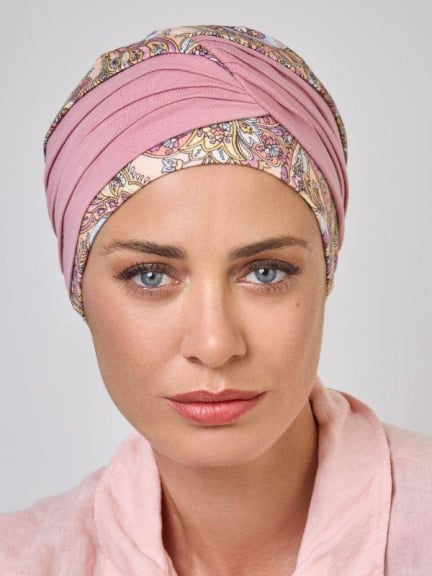 Turban Neuilly NJ Création: elegante Faltenmütze, bequem, ideal für den Alltag, in mehreren Farben erhältlich, darunter Bambus