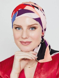 Turban Nola Long Gisela Mayer: halblange Bahnen, weiche Viskose, bunte Muster, ideal bei Chemotherapie, Alopezie oder kreisrunde