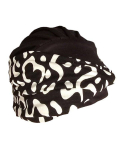 Turban Rina — unifarbene Haube und bedrucktes Stirnband, 95% Bambus, eleganter und bequemer Stil