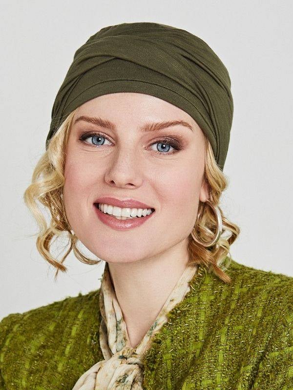 Chemo-Turban Malou Gisela Mayer zum Binden aus weichem Modal, atmungsaktiv und bequem für empfindliche Kopfhaut