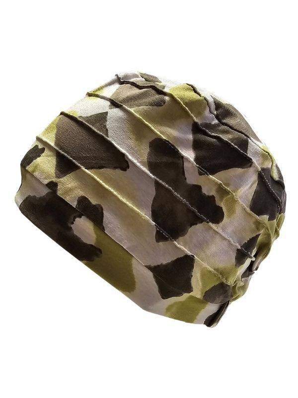 Turban Florida Printed Gisela Mayer, bedruckter plissierter Turban aus weichem Bambus, geeignet für Chemotherapie, Alopezie und 