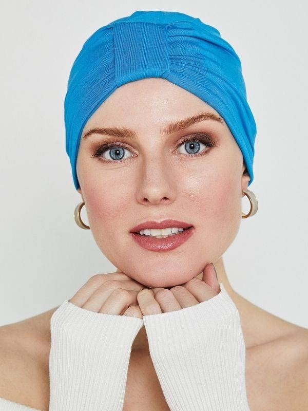 Gefalteter Chemo-Turban Aktion Gisela Mayer aus weichem Bambus – natürliches Volumen, Komfort Tag & Nacht