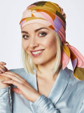 Turban Nola Long Gisela Mayer: halblange Seiten, weiche Viskose, bunte Muster, ideal bei Chemotherapie, Alopezie oder kreisrunde
