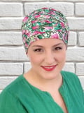 Turban Doris MMParis aus zweifarbiger Bambusfaser, Hütchen-Stil, einfach aufzusetzen für natürliches Volumen