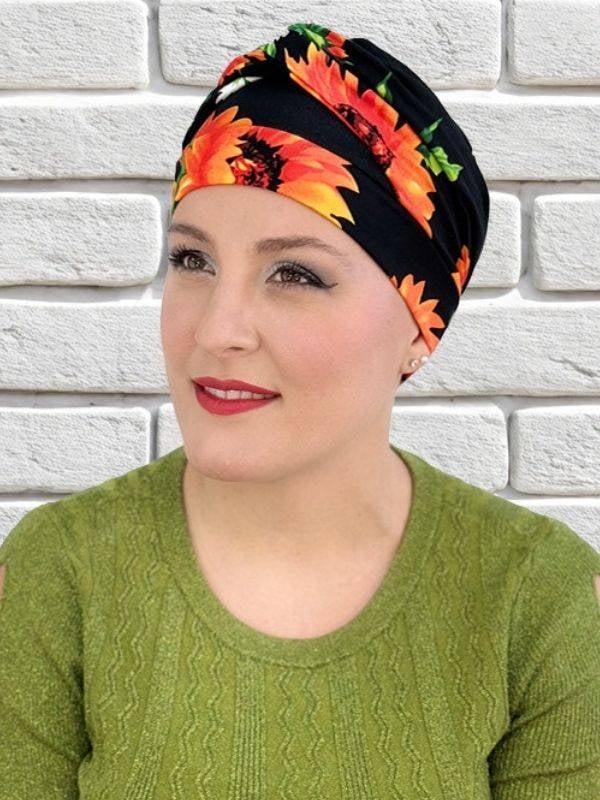 Turban Adele Imprimé MMParis aus Bambusfaser, leicht, weich und atmungsaktiv, für zu Hause oder unterwegs