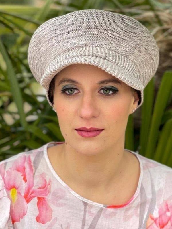 Mütze Mathilde MM Paris aus Bambus und Baumwolle: sanfte Farbtöne, leicht, Einheitsgröße