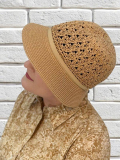 Hut Romane MM Paris 100% Papier, leicht und bequem, mit Turban getragen für Sonnenschutz und Halt.