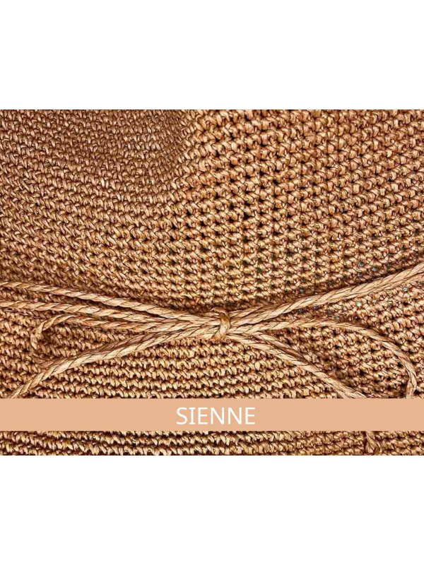 Hut Aliette MM Paris in der Farbe Sand, 100% atmungsaktives Papier, leicht und komfortabel, um sich stilvoll vor der Sonne zu sc