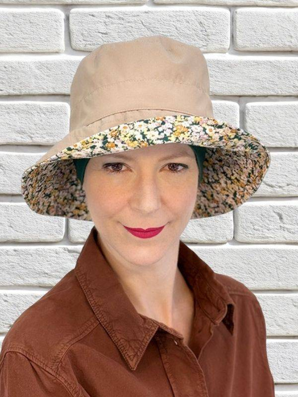 Bob Dilane MM Paris: UV-Schutz-Bob aus Baumwolle, wendbar, sommerliche Blumenmuster, verstellbare Größe für optimalen Tragekomfo