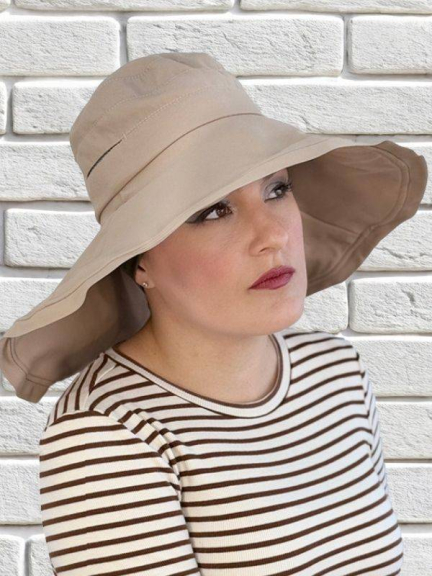 Hut Céleste MM Paris – breit, 100% Baumwolle, eleganter Sommerstil