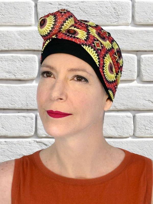 Stirnband Rosalie MM Paris aus Acryl, große Schleife zum Hinzufügen von Volumen und Stil zu einem klassischen Turban