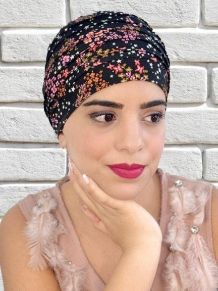 Turban Lola bedruckt aus Bambus — leicht, weich und stylisch (MM Paris)
