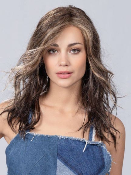 Arrow Mono Part lange seidige Locken mit unsichtbarem Rand