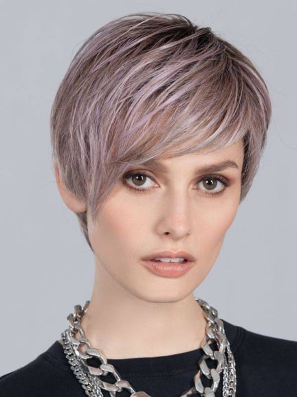 Link Mono Part — kurze asymmetrische Perücke, stylbarer Pony, hitzebeständige Faser