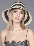 Hut San Remo Ellen Wille in Schwarz und Sand, breite Krempe, eleganter Sonnenschutz