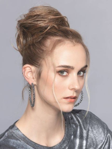 Haarknoten Cassis Ellen Wille - synthetische Extension, Basis Ø13 cm, Haare 10–12 cm