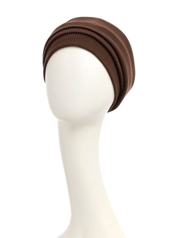 Chemo-Mütze Viva Christine Headwear aus Baumwolle, weiche Bambus-Viskose-Innenfütterung, abnehmbares Stirnband in Drapé-Optik fü