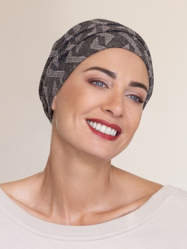 Turban Odéon NJ Création: elegante Mütze mit Rafffalten für mehr Volumen, weich und bequem im Alltag