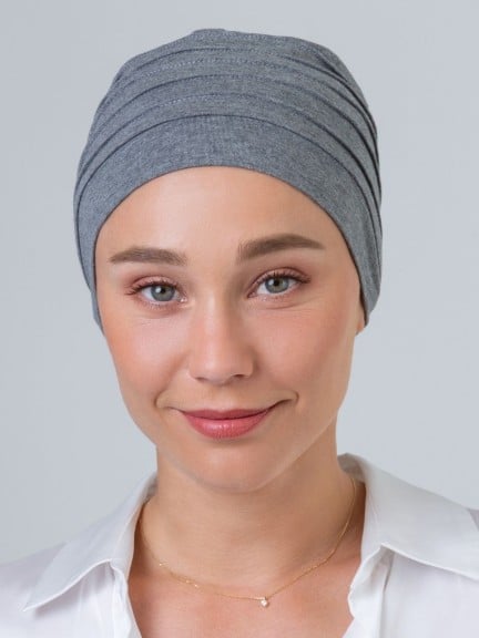 Turban Passy aus Bambus, Viskose und Bio-Baumwolle - elegante Falten, leicht und atmungsaktiv