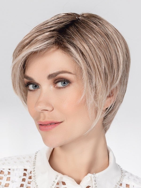 Perücke Glam Soft Ellen Wille kurz asymmetrisch, extralanges Fronttüll
