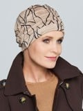 Chemo-Turban Medea Gisela Mayer, geometrische Muster, Bambus-Innenfutter