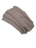 Turban Mina Knitt plissiert aus Bambus und Spandex, Naturfarbe